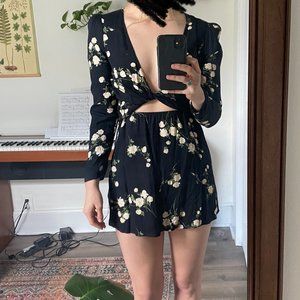 Reformation, Floral, Back-Tie Dress